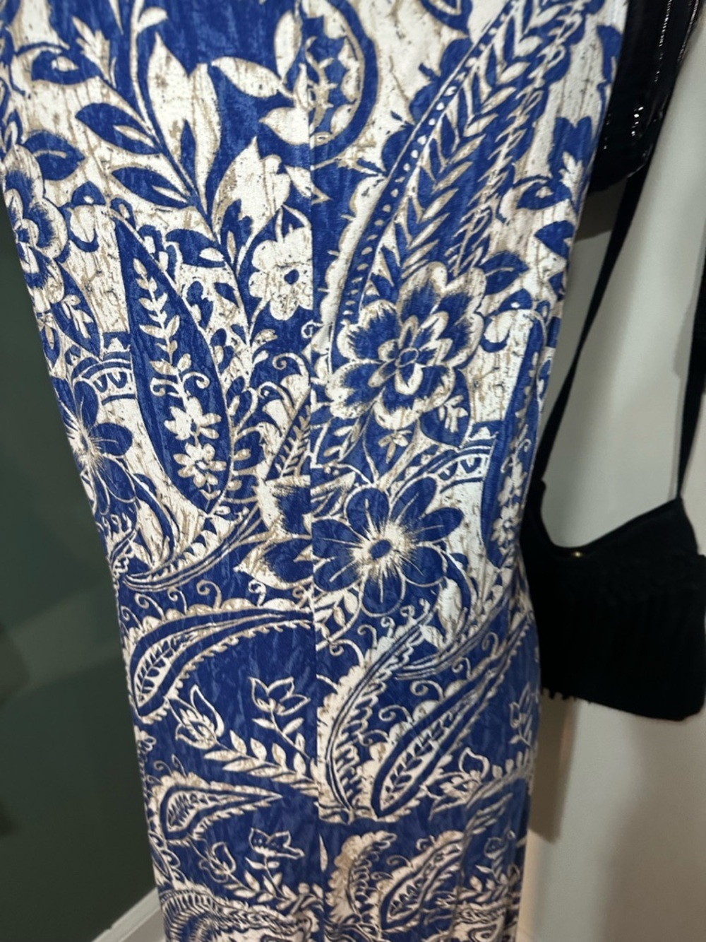 Chico’s Blue & White Paisley Floral Tank Dress Size 1 (M/L) Boho Summer - Picture 4 of 6